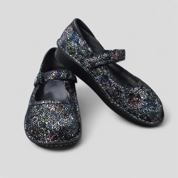 Alegria Belle Cathedral Slim Mary Jane Shoes Multi-Color LeatherSize: EU 39 US - Picture 12 of 14